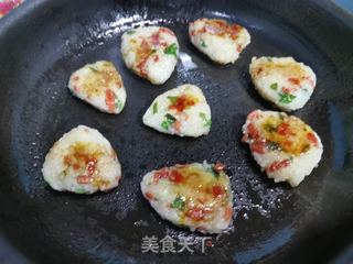 青菜火腿饭团的做法步骤:8