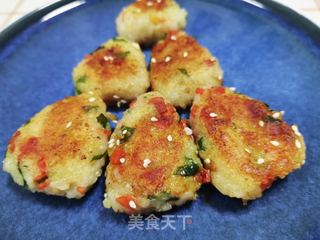 青菜火腿饭团的做法步骤：13