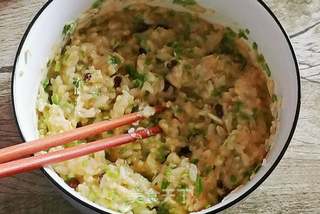 快手早餐米饭饼的做法步骤:4
