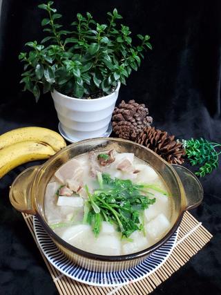 白萝卜炖腊肉的做法步骤:7