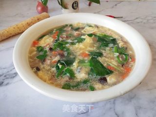 山药香菇鸡蛋蔬菜汤的做法步骤:9