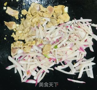 #萝卜炒肉#萝卜#的做法图解7