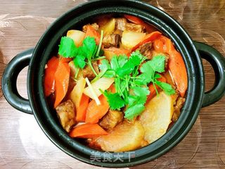 牛腩萝卜煲的做法步骤：14