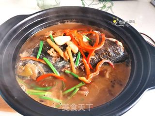 砂锅鱼头煲的做法步骤:8