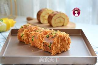 老面肉松面包卷的做法步骤：21