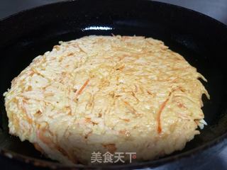 红萝卜丝煎饼的做法步骤：5