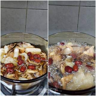 菌菇白萝卜炖鸡块的做法步骤:4