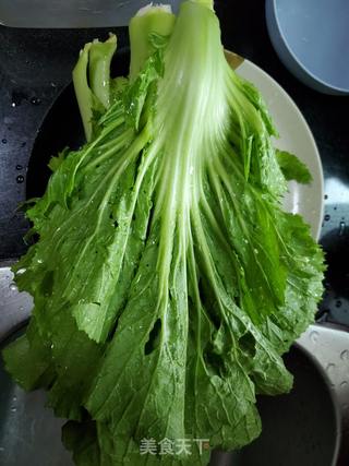 蒜末干辣椒炒芥菜的做法步骤:2