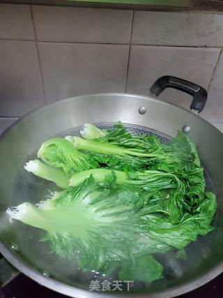 蒜末干辣椒炒芥菜的做法步骤:3