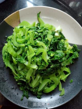 蒜末干辣椒炒芥菜的做法步骤:5