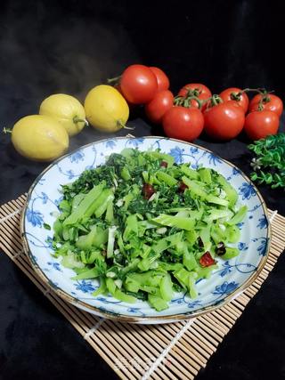 蒜末干辣椒炒芥菜的做法步骤:12