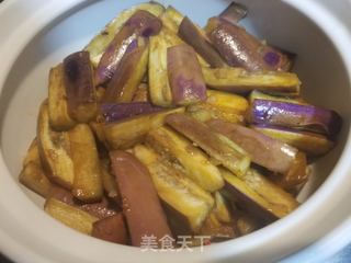 酱烧茄子鲶鱼煲的做法步骤:9