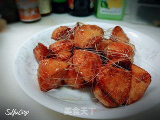 拔丝地瓜的做法步骤:11