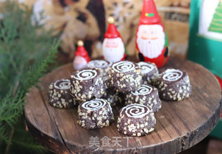 圣诞树桩饼干的做法步骤:12