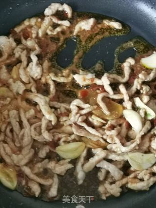 青椒肉丝的做法步骤:7