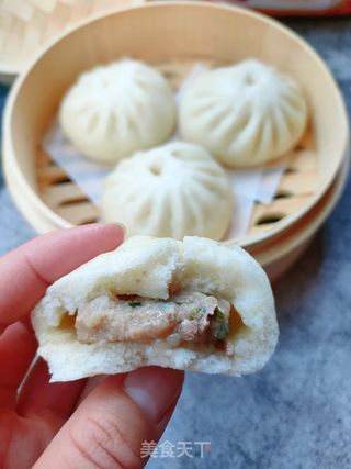 一次发酵鲜嫩多汁的大肉包的做法步骤:20
