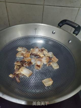 生炒芥兰腊肉的做法步骤:4