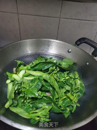 生炒芥兰腊肉的做法步骤:6