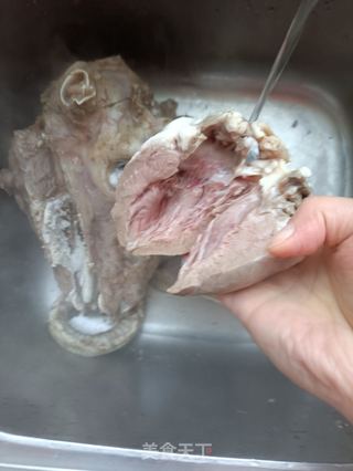 “羊肉”清炖羊头的做法步骤:5
