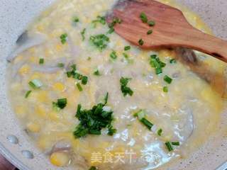 平菇粟米羹的做法步骤:9