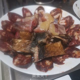 腊味合蒸的做法步骤:2