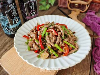 家常小炒牛肉的做法步骤:10