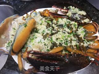 粉丝蒜蓉蒸龙虾的做法步骤:9