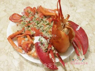 粉丝蒜蓉蒸龙虾的做法步骤:12