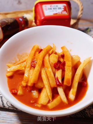 开胃小菜?甜辣白萝卜干(做法简单快速腌制凉菜、咸菜)的做法步骤:8