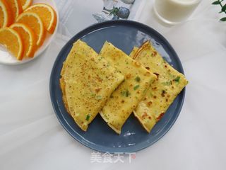 黑椒牛奶鸡蛋软饼(减重主食代餐)的做法步骤:8
