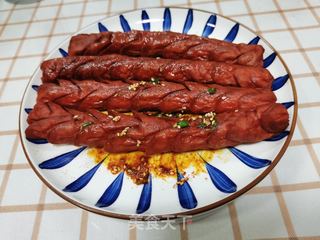 孜然火腿肠的做法步骤:7