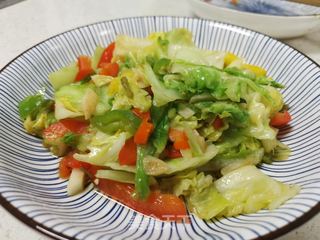 清炒手撕包菜的做法步骤：4