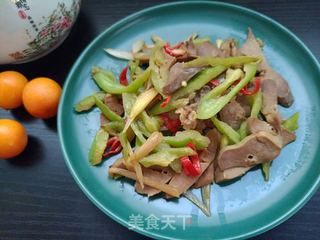 青椒炒羊肺的做法步骤:11