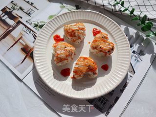 海苔火腿饭团(剩米饭花样吃法)的做法步骤:8