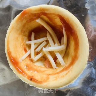 简易蛋挞皮小披萨的做法步骤:3