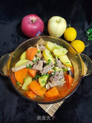 土豆胡萝卜炖老母鸡的做法步骤：12
