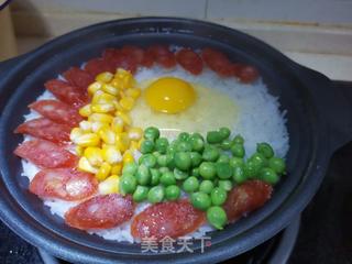 五彩缤纷煲仔饭的做法步骤:9