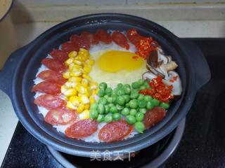 五彩缤纷煲仔饭的做法步骤:11