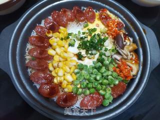 五彩缤纷煲仔饭的做法步骤:17