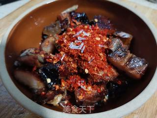 豆豉辣椒蒸腊草鱼的做法步骤:5