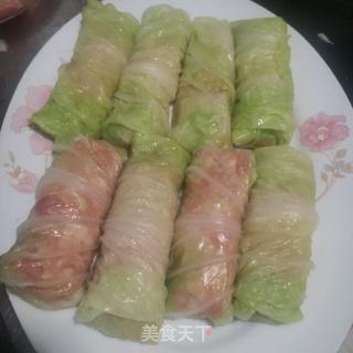 大白菜肉卷的做法步骤:8