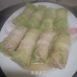 大白菜肉卷的做法步骤:14