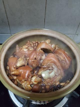 花生焖猪脚的做法步骤:6