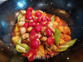 火麻菠萝咕噜肉的做法步骤：7