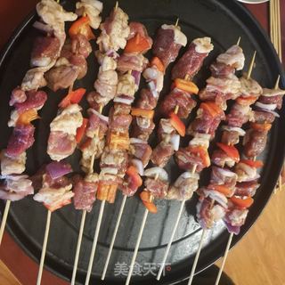 平底锅烤羊肉串的做法步骤:11