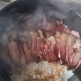 腊肉腊肠双拼煲仔饭的做法步骤:9