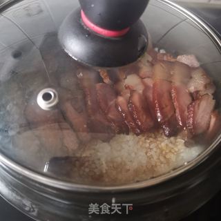 腊肉腊肠双拼煲仔饭的做法步骤:10