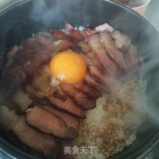 腊肉腊肠双拼煲仔饭的做法步骤:11