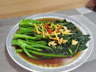 清炒芥兰的做法步骤:11