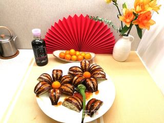 新年菜谱(一)&茄子百合花的做法步骤:8